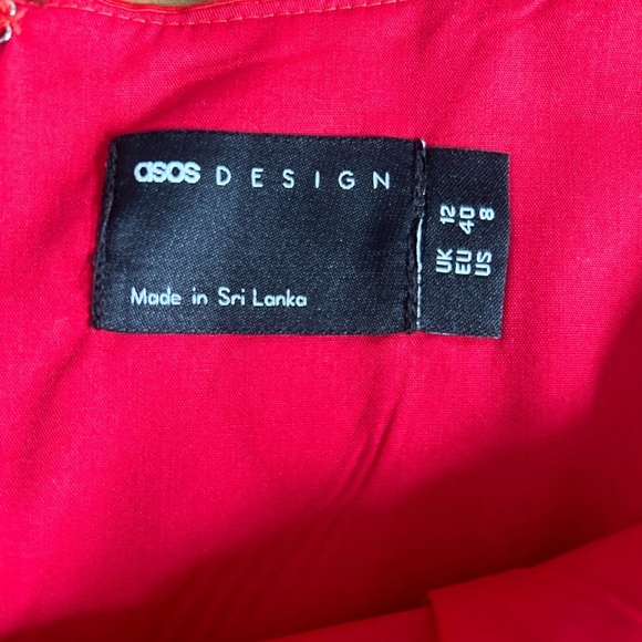 ASOS Red Sleeveless Cocktail Mini Dress - Picture 10 of 12